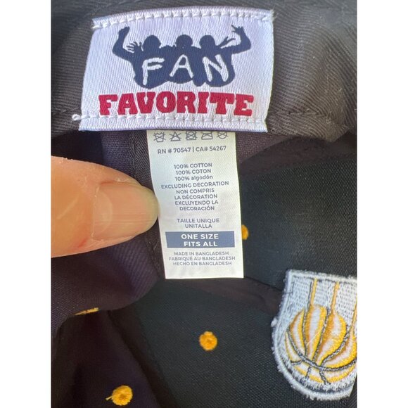 Indiana Pacers Fan Favorite Adjustable Snapback Hat Navy/Yellow W3 - Picture 6 of 7